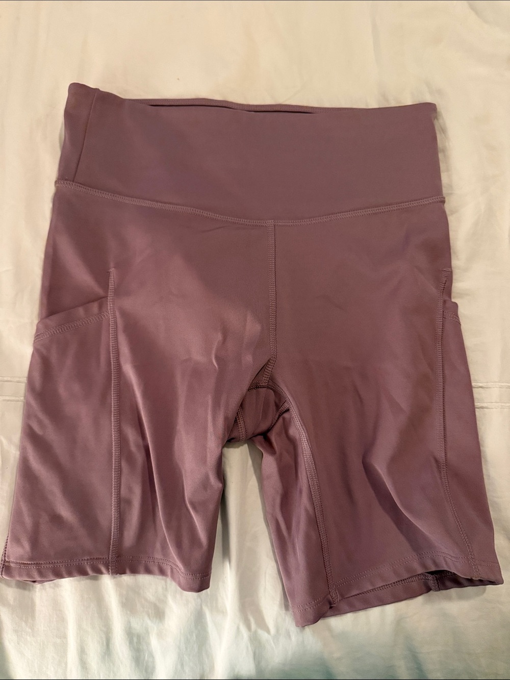 all in motion Mauve High-Waist Bike Shorts with Side Pockets